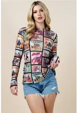 Wild West Poster Mesh Top