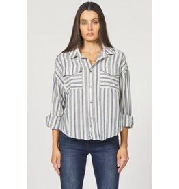 Dear John Denim Dear John Adrianna Novelty Shirt Dark Blue Stripe