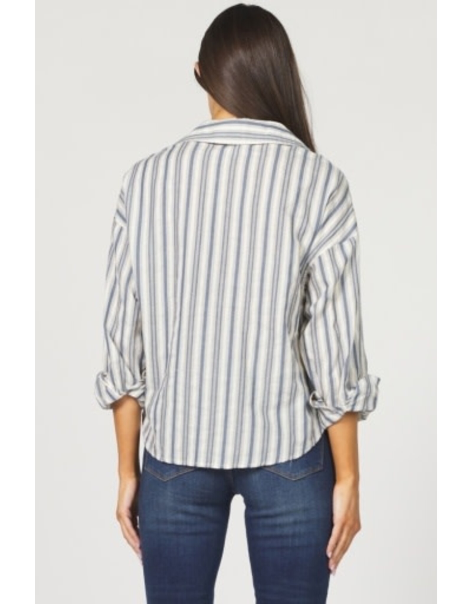 Dear John Denim Dear John Adrianna Novelty Shirt Dark Blue Stripe
