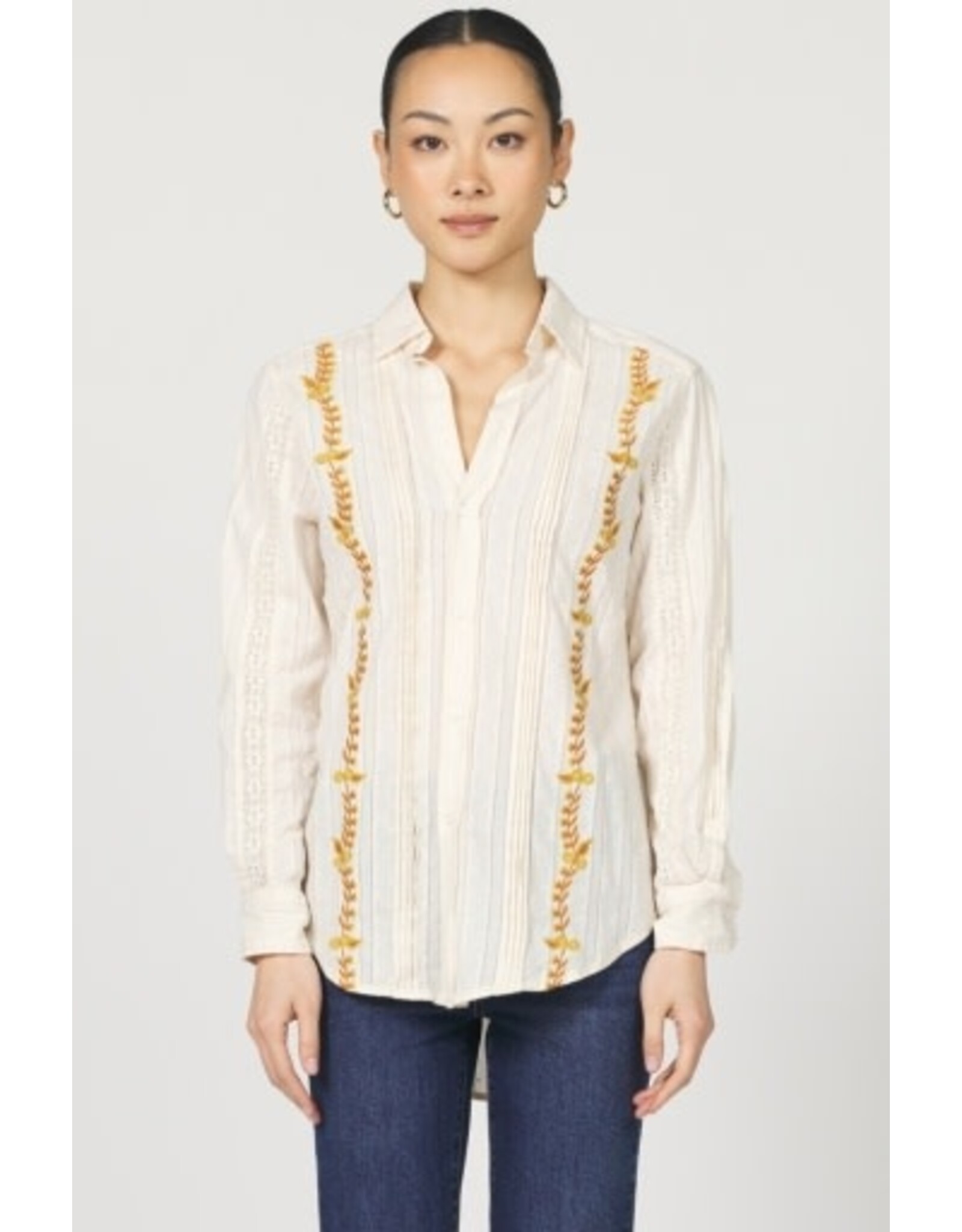 Dear John Denim Dear John Galina Novelty Shirt Whitecap Gray