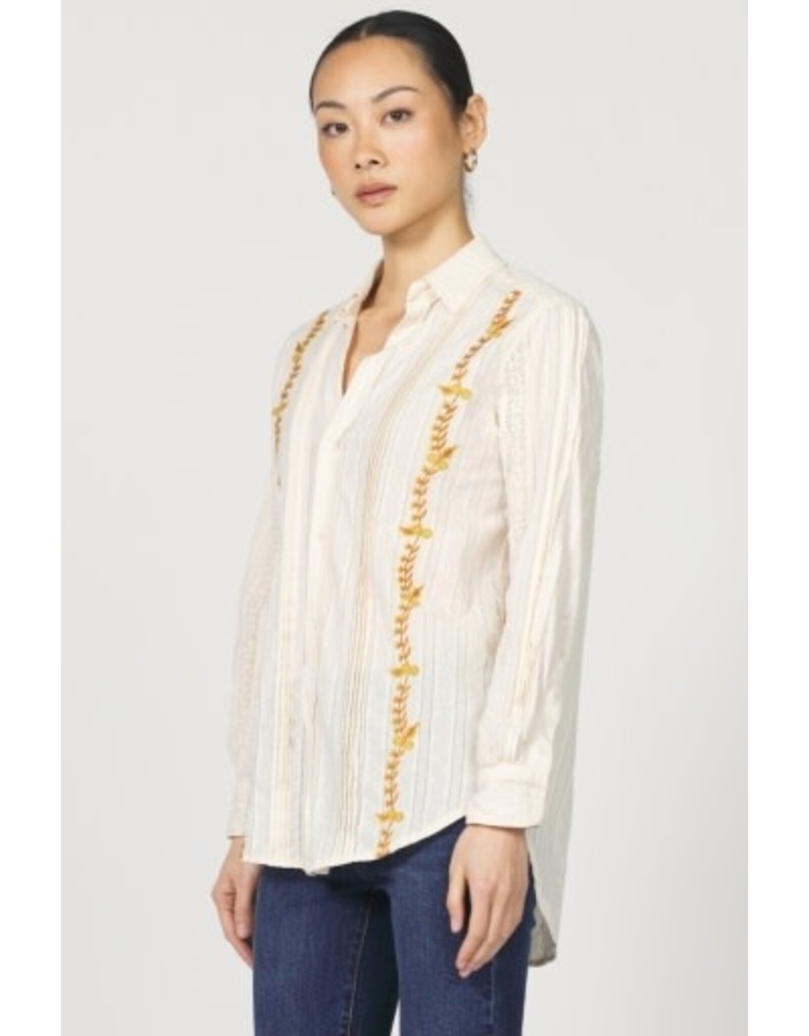 Dear John Denim Dear John Galina Novelty Shirt Whitecap Gray