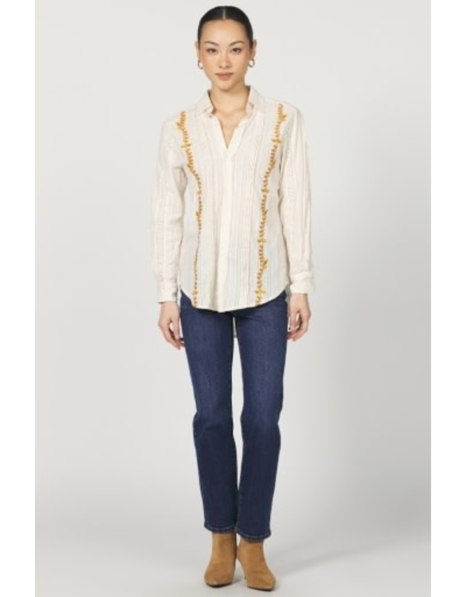 Dear John Denim Dear John Galina Novelty Shirt Whitecap Gray