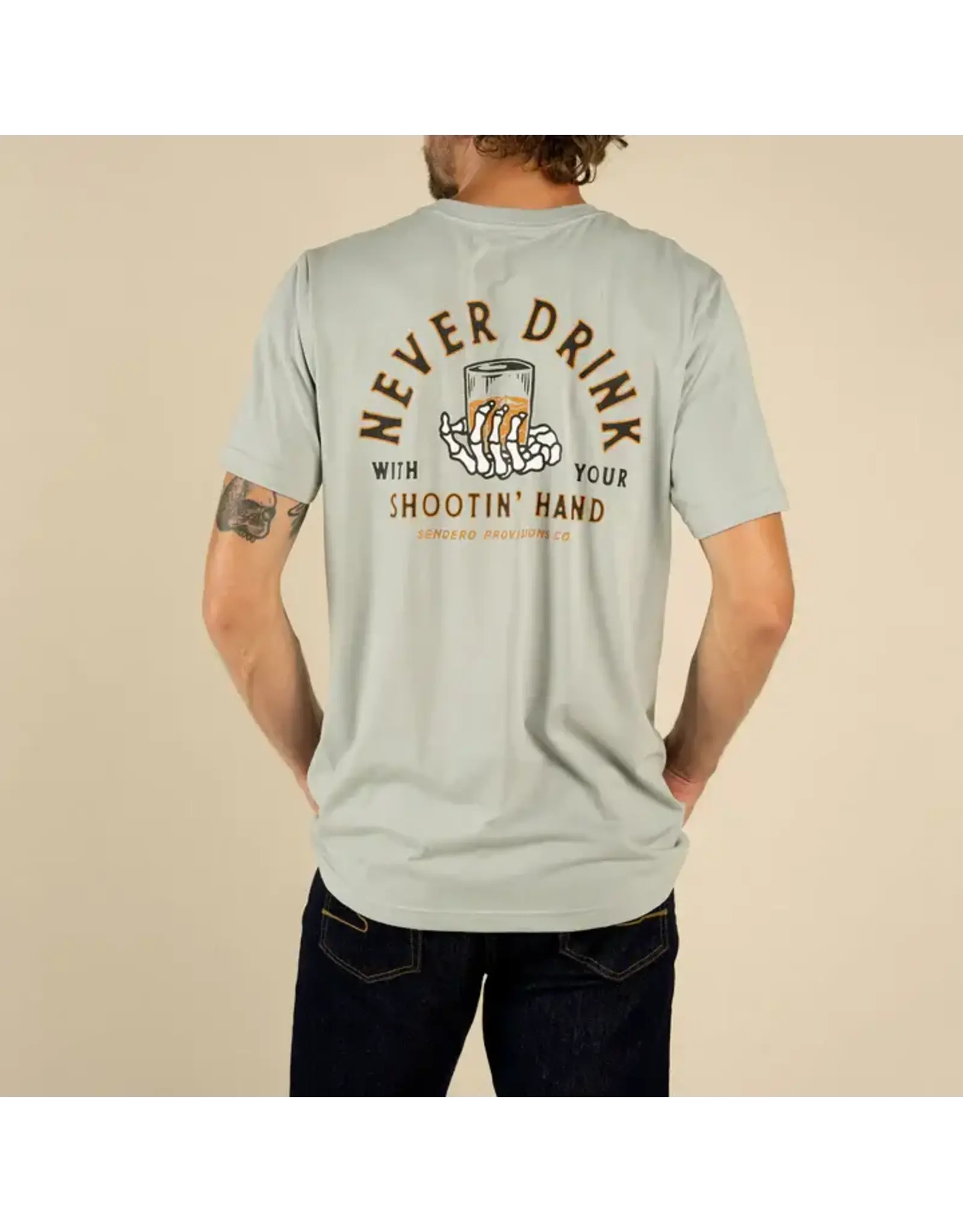 Sendero Shootin Hand T-Shirt Big Sky Blue