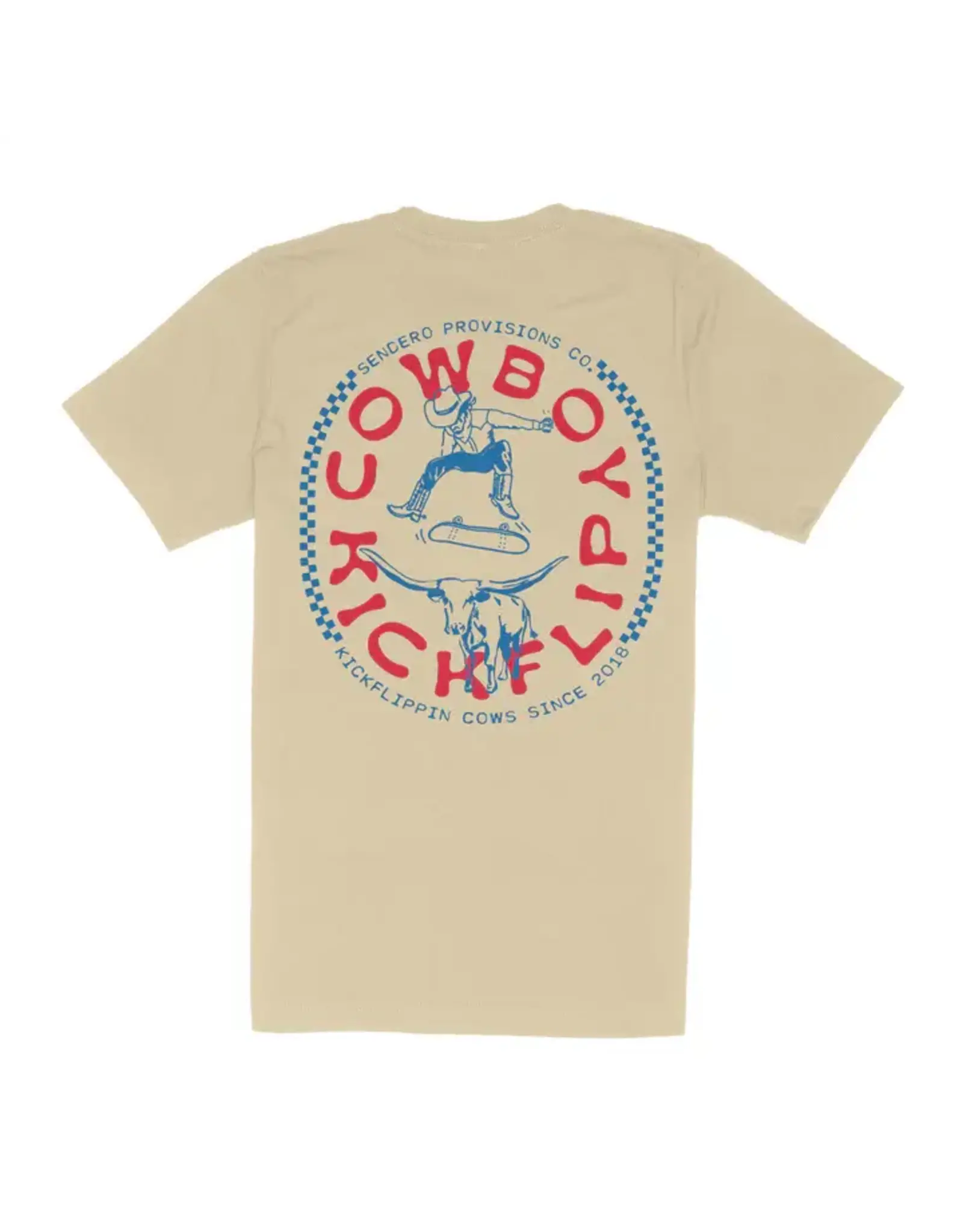 Sendero Cowboy Kickflip T-Shirt Cream