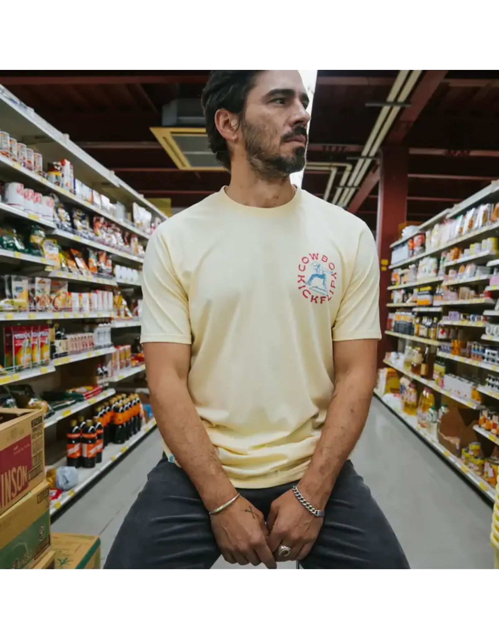 Sendero Cowboy Kickflip T-Shirt Cream