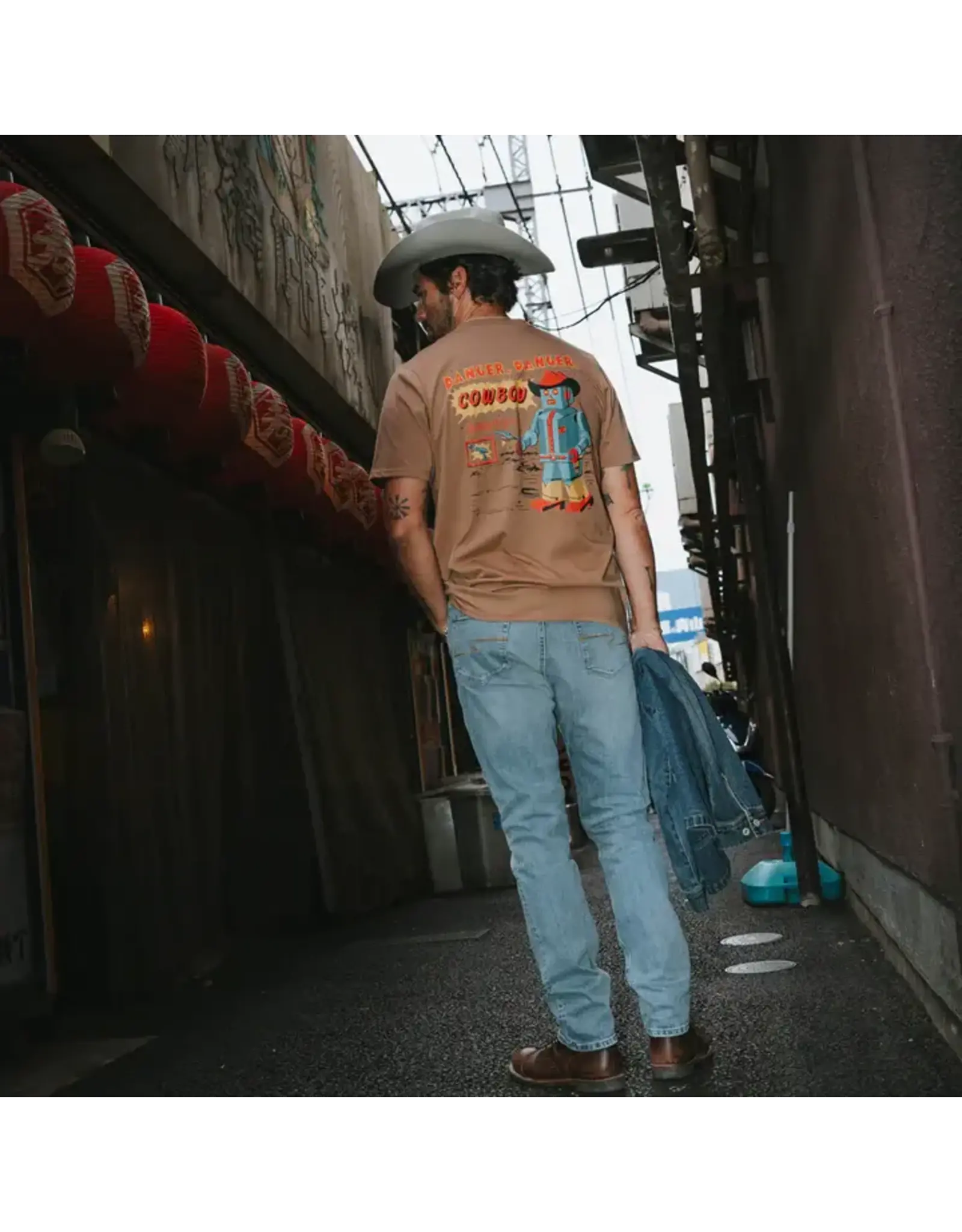 Sendero Danger Cowboy T-Shirt Light Brown