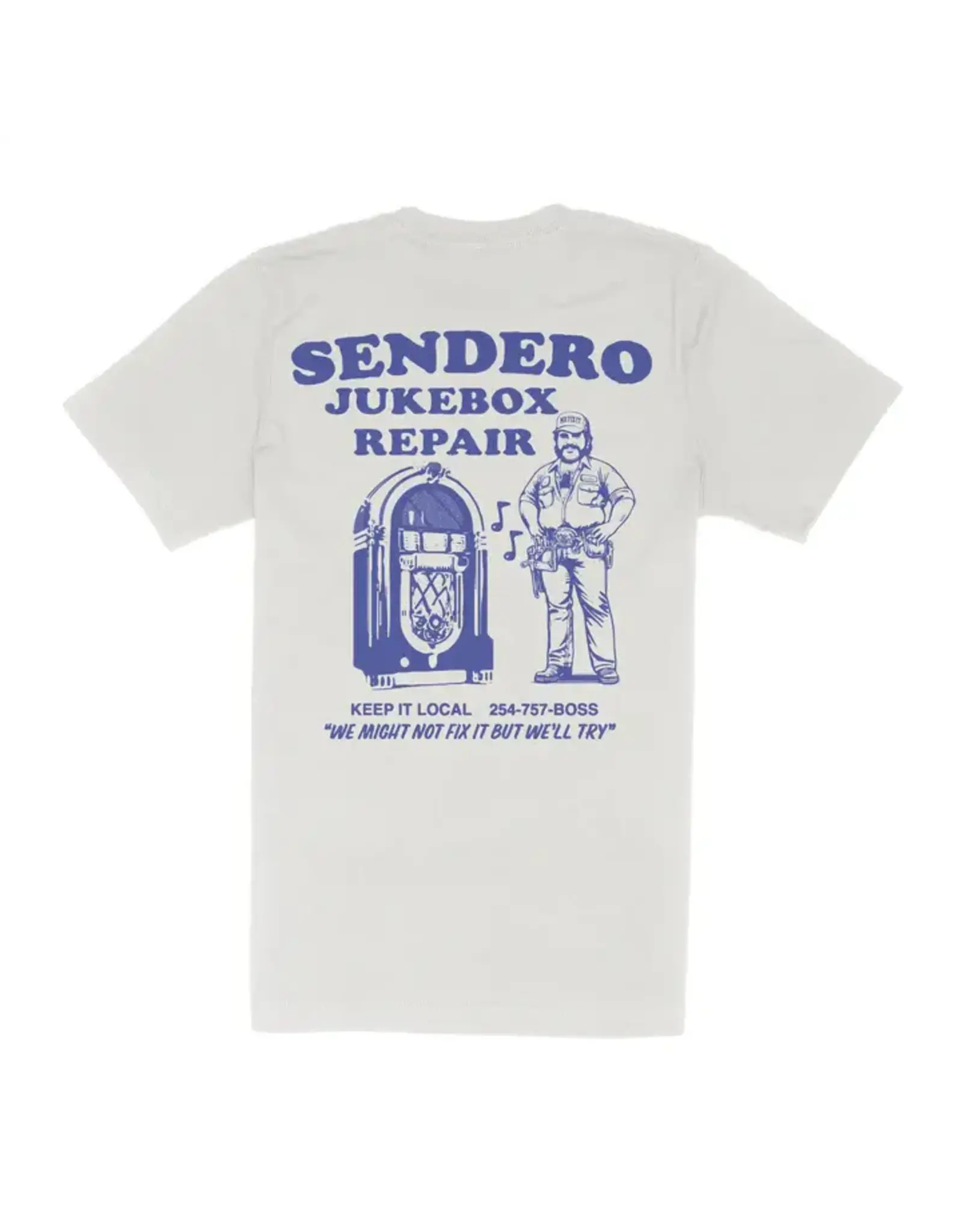 Sendero Jukebox Repair T-Shirt Vintage White