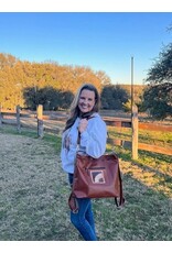 Three Way Bag with Carved Leather Patch