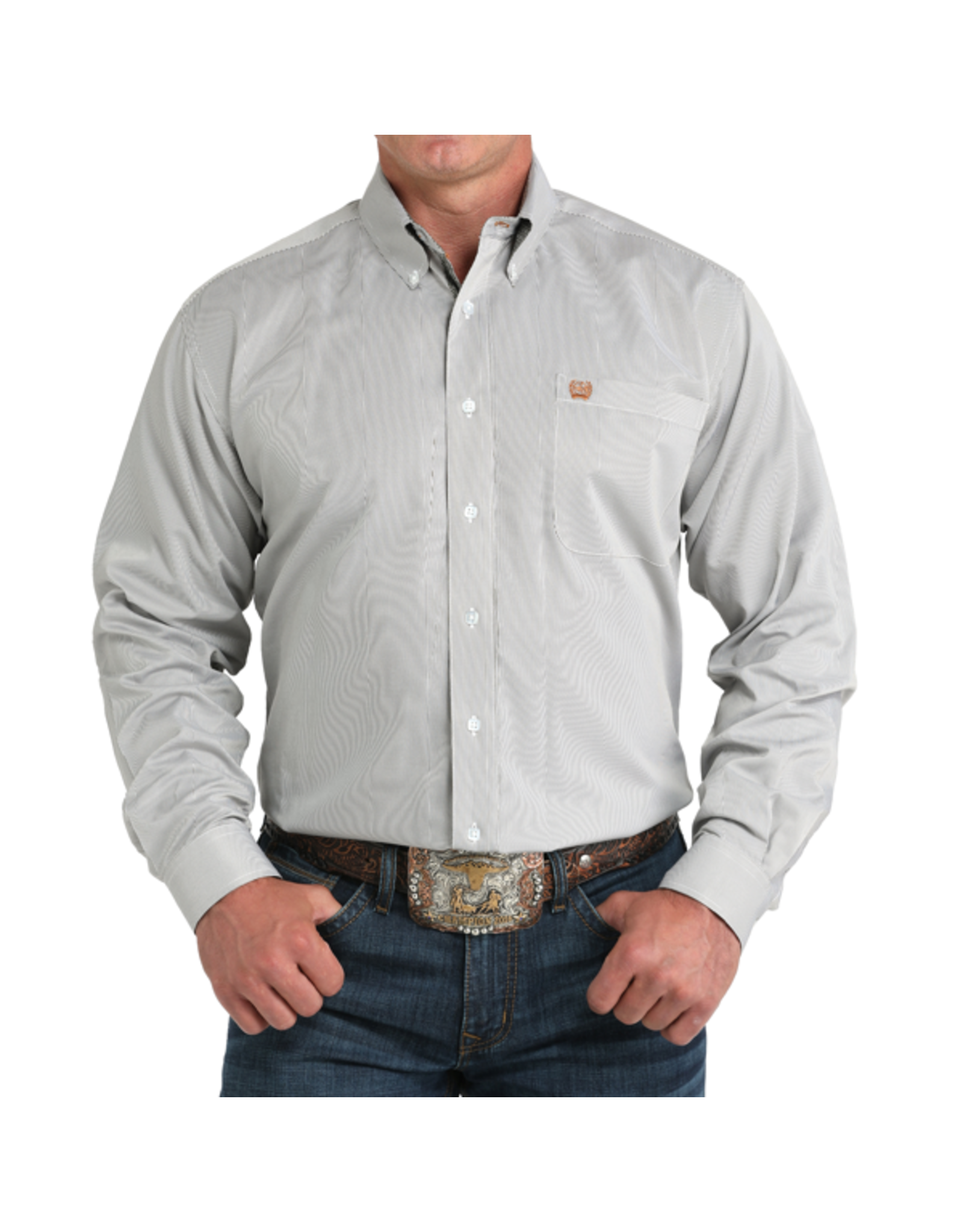 Cinch Cinch Tencel Striped Button Down Olive