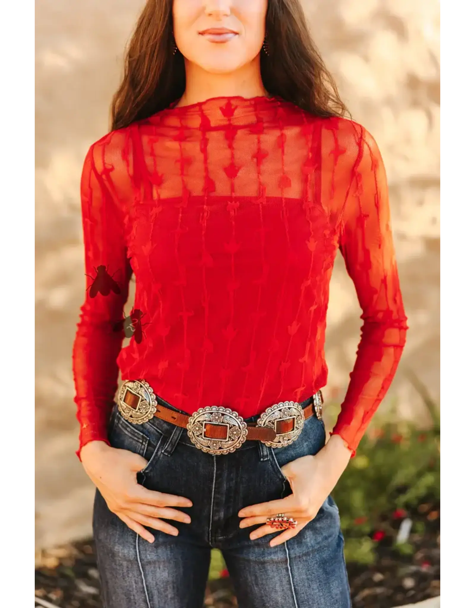 Lariat Lace Top With Liner