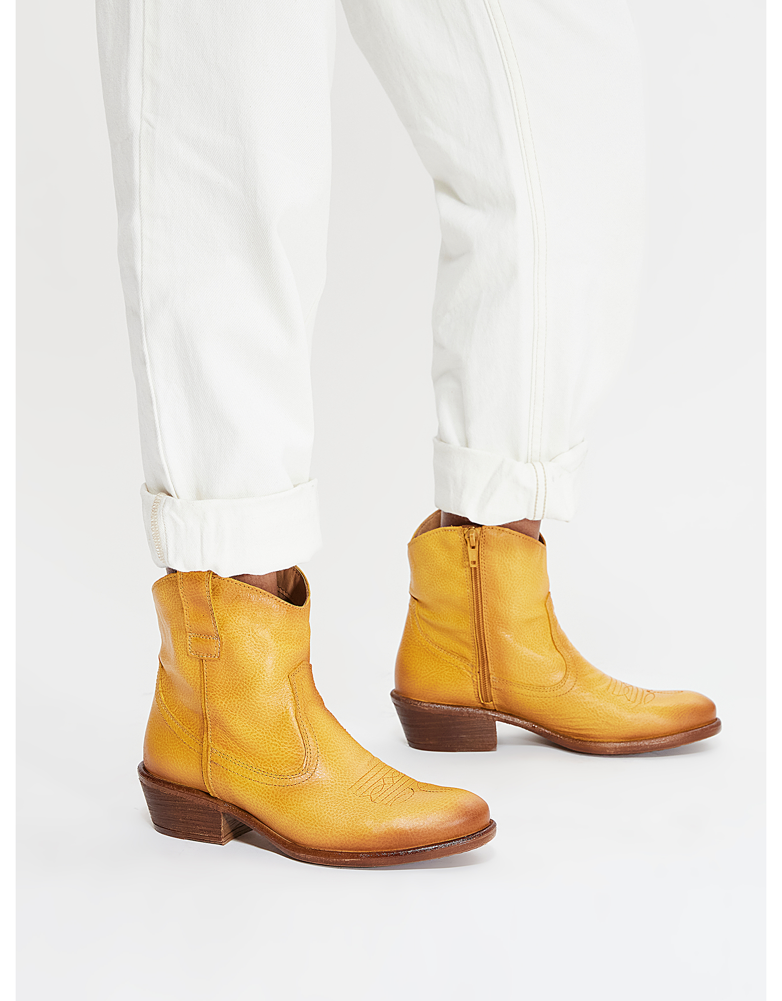 Miz Mooz Carlitos Ankle Cowboy Boots - Ochre