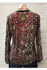 Johnny Was Johnny Was Mixed Media Henley T-Shirt Malaya