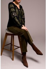 Tribal Tribal Long Sleeve Blouse with Embroidery
