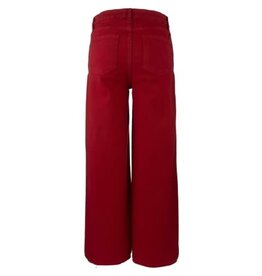 Kut from the Kloth / STS Blue KUT Meg High Rise Wide Leg Raw Hem - Ruby Red