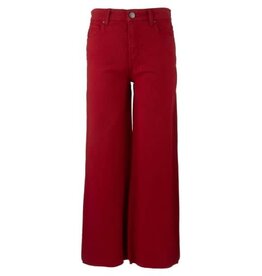 Kut from the Kloth / STS Blue KUT Meg High Rise Wide Leg Raw Hem - Ruby Red
