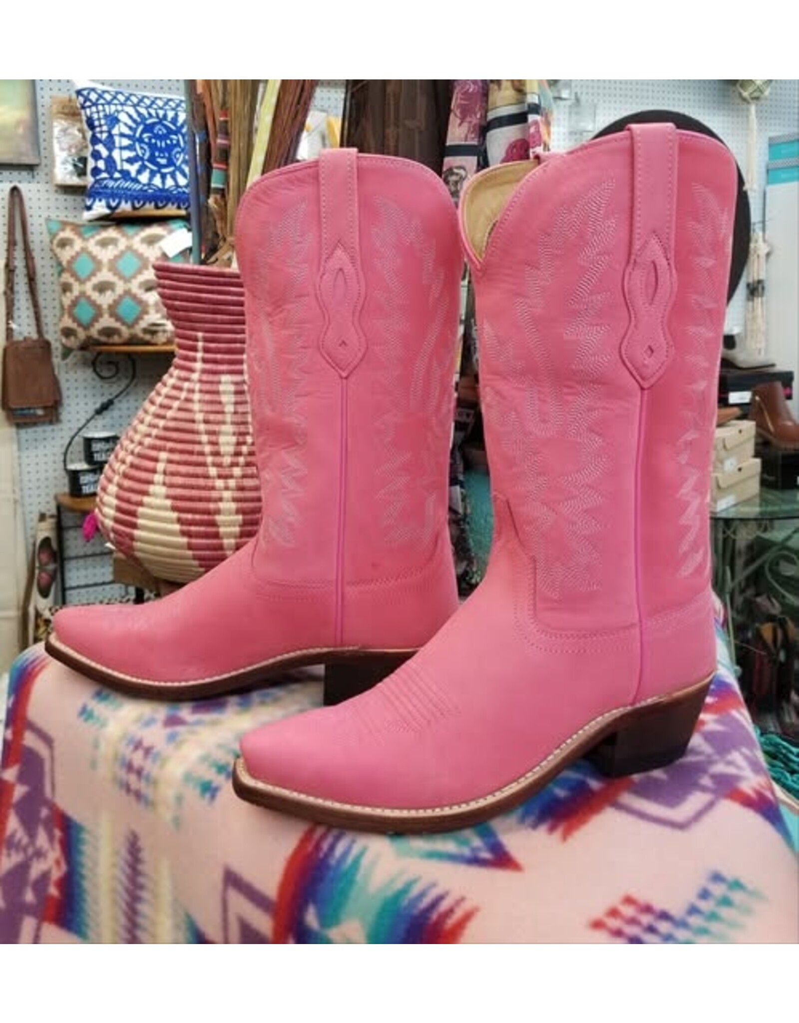 Womens Western Boot Snip Toe - Pink