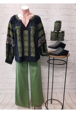 Tribal Tribal Long Sleeve Blouse with Embroidery