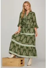 Elana Print Tiered Maxi Dress