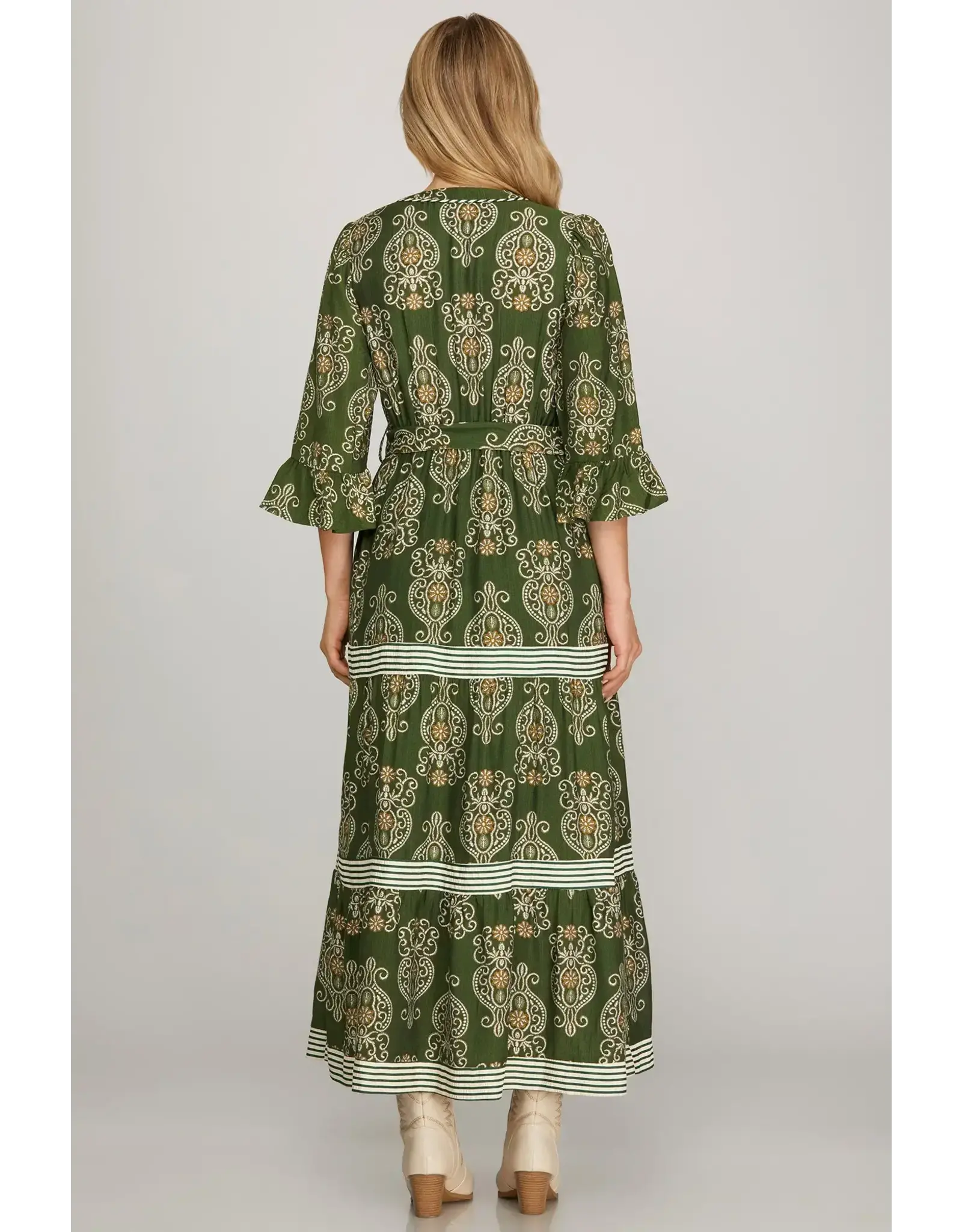 Elana Print Tiered Maxi Dress