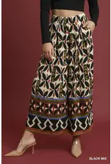Reyna Tribal Motif Block Print Wide Leg Pants