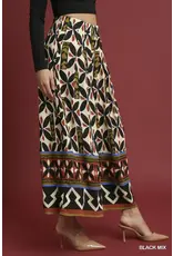 Reyna Tribal Motif Block Print Wide Leg Pants