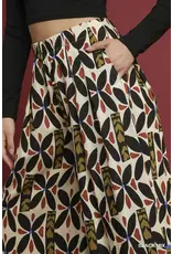 Reyna Tribal Motif Block Print Wide Leg Pants