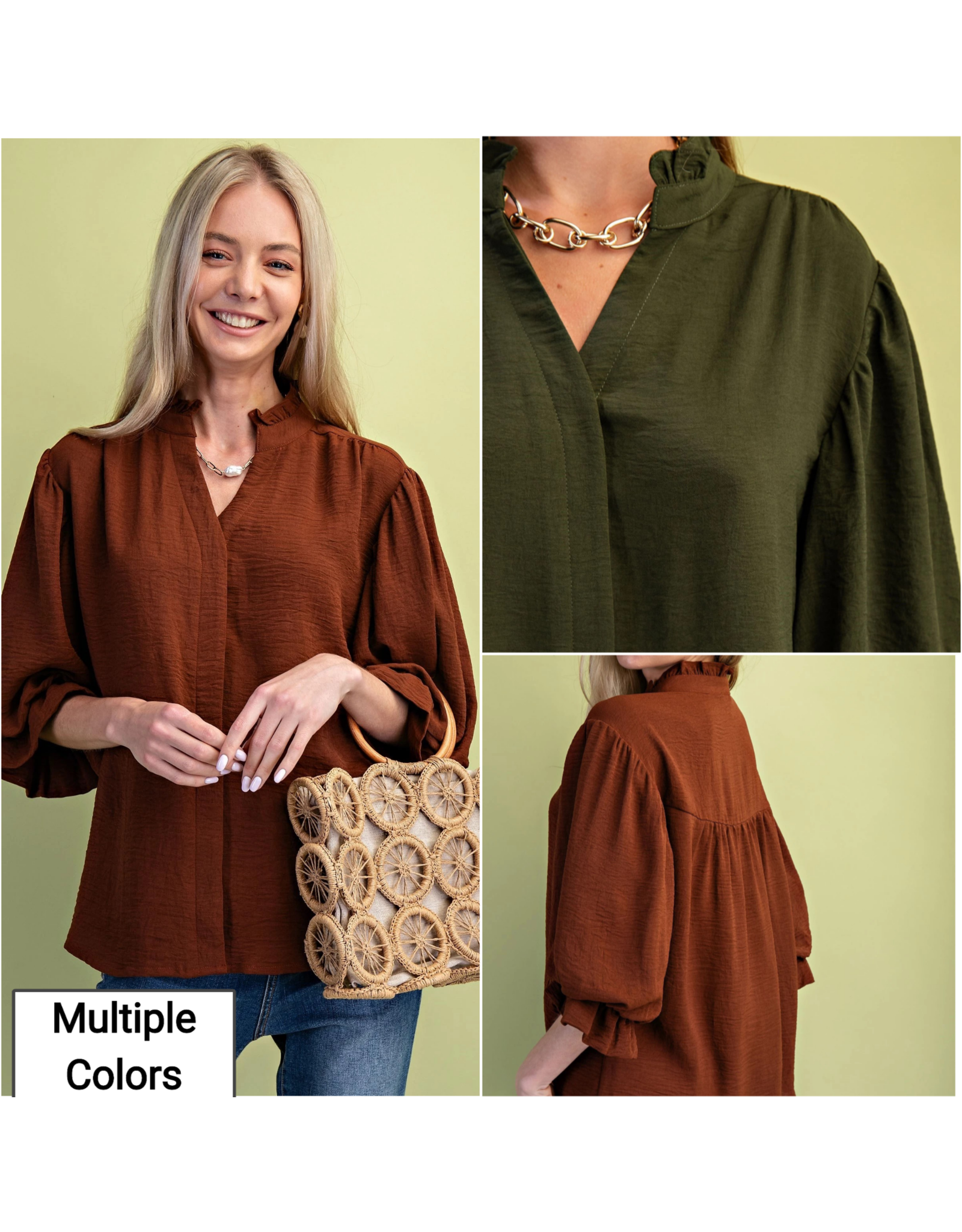 Rosalia 3/4 Balloon Sleeve Blouse