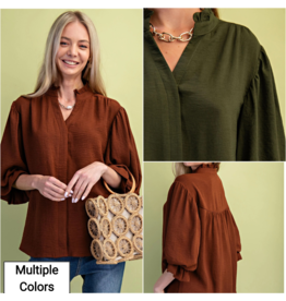 Rosalia 3/4 Balloon Sleeve Blouse