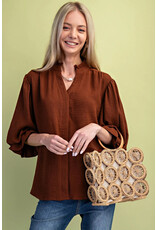 Rosalia 3/4 Balloon Sleeve Blouse