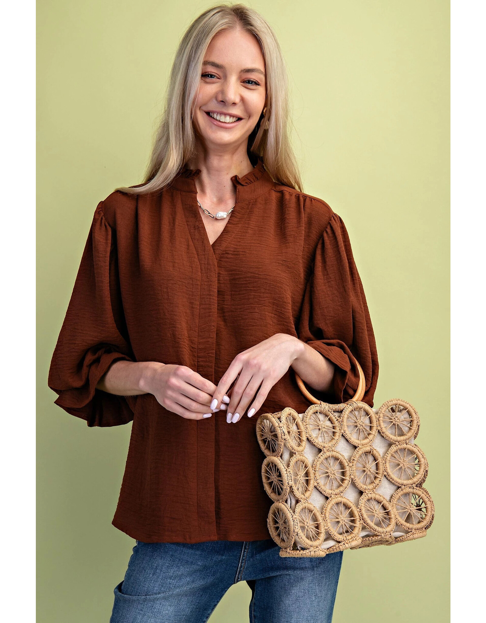 Rosalia 3/4 Balloon Sleeve Blouse