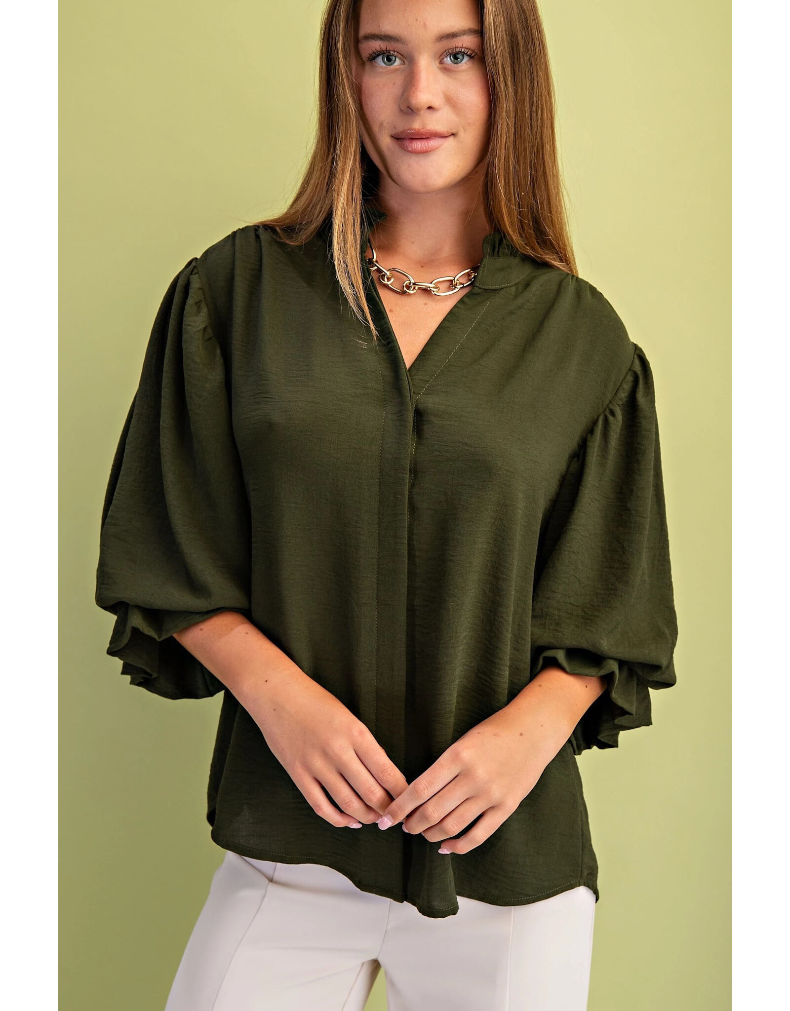 Rosalia 3/4 Balloon Sleeve Blouse
