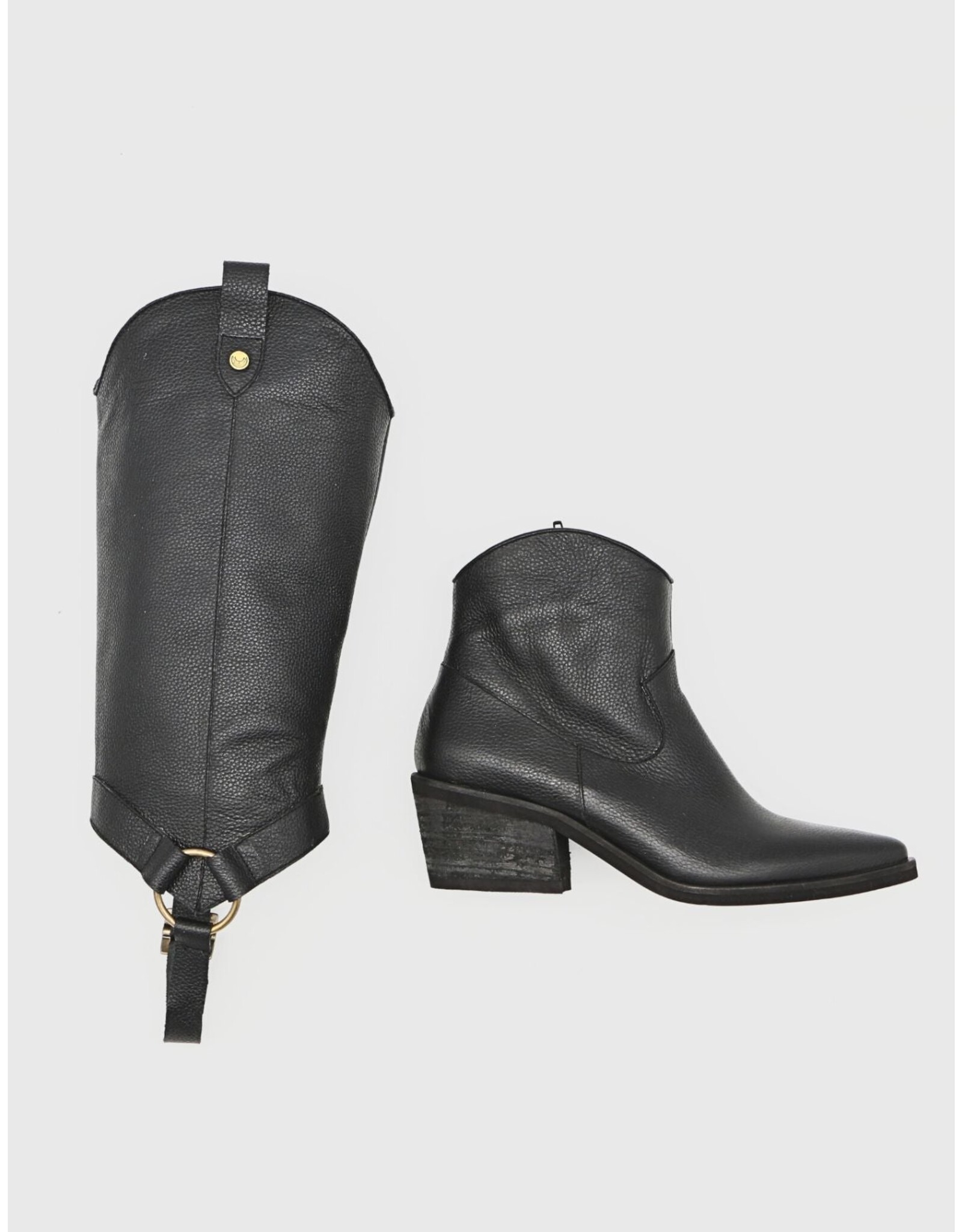 Stivali Penelope Convertible Boot - Black Leather