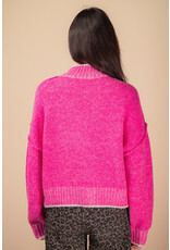 Ollie Pink Oversized Mock Neck Sweater