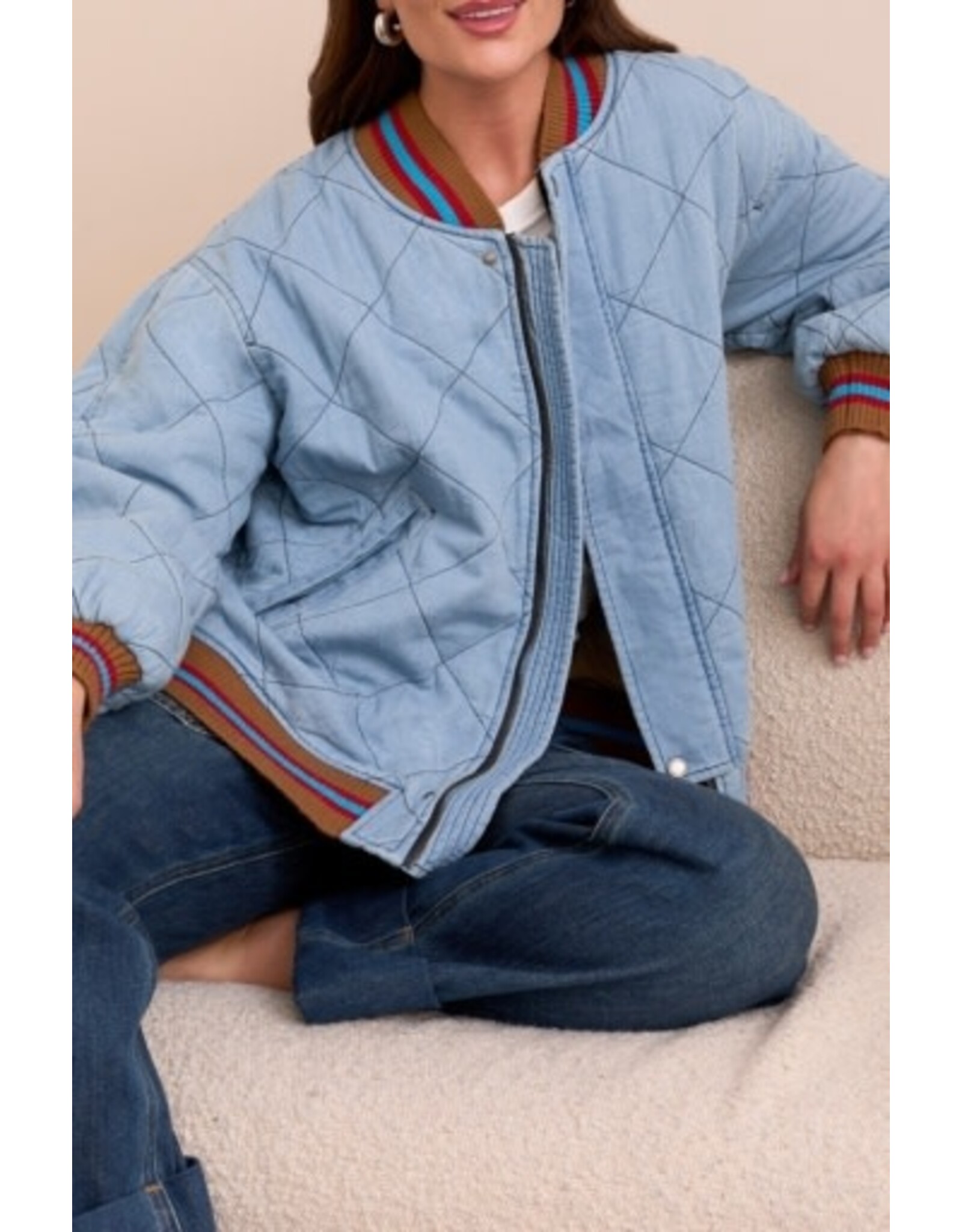 Tribal Tribal Quilted Bomber Jacket