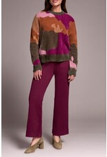 Tribal Tribal Long Sleeve Crew Neck Intarsia Sweater
