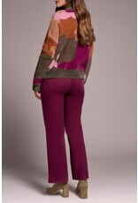Tribal Tribal Long Sleeve Crew Neck Intarsia Sweater