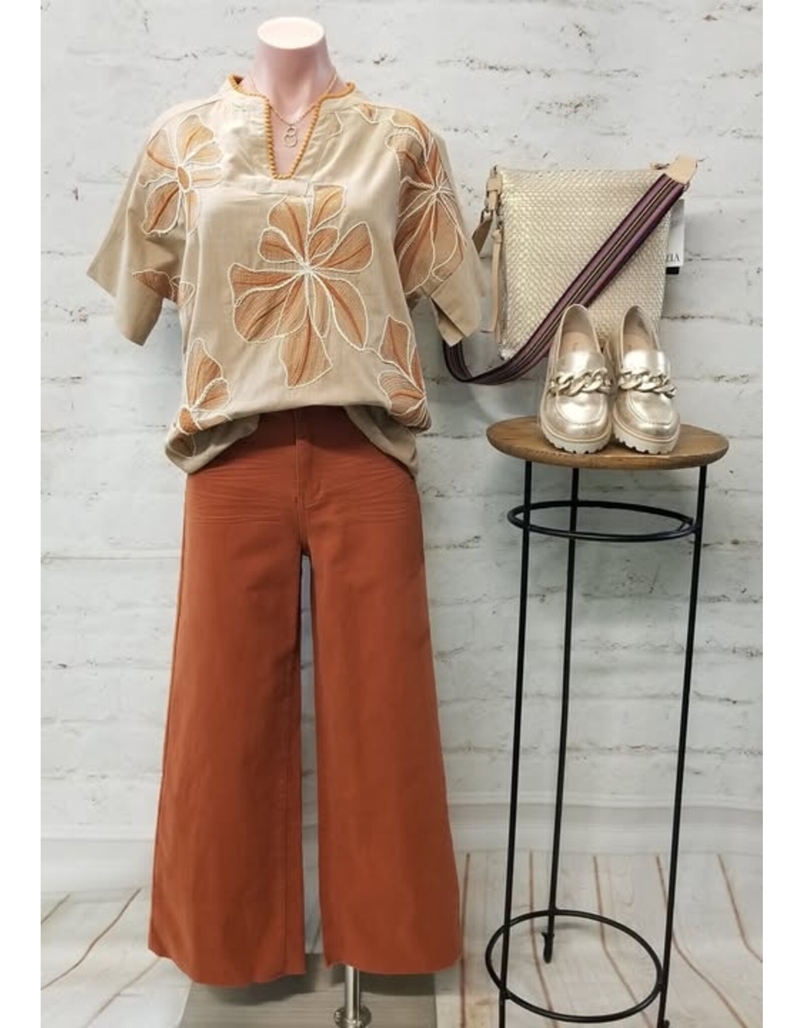 Savannah Embroidered Popover Top