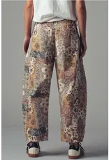 Boho Patchwork Barrel Leg Pants Boho Patchwork Barrel Leg Pants