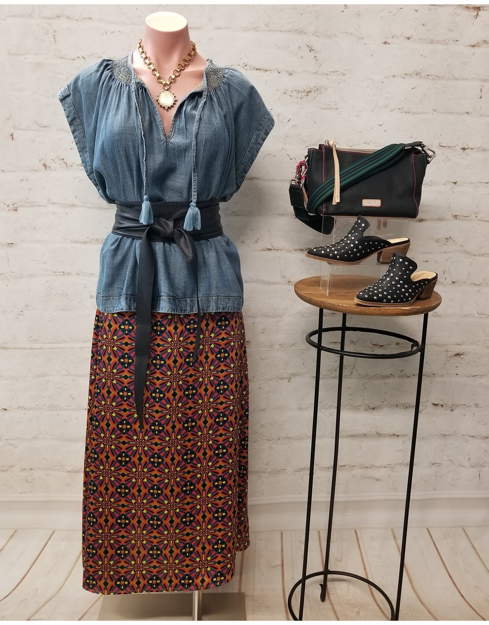 Ivy Jane Ivy Jane Midi Print Skirt