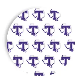 Tarleton State University 7 Inch  Dessert Plate 10 Pack