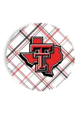 Texas Tech Double T Plaid 9 Inch Dinner Plates 10 Pack Texas Tech Double T Plaid 9 Inch Dinner Plates 10 Pack