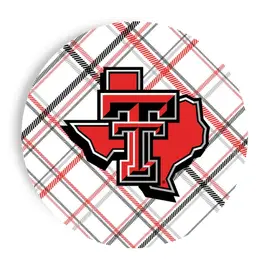 Texas Tech Double T Plaid 9 Inch Dinner Plates 10 Pack