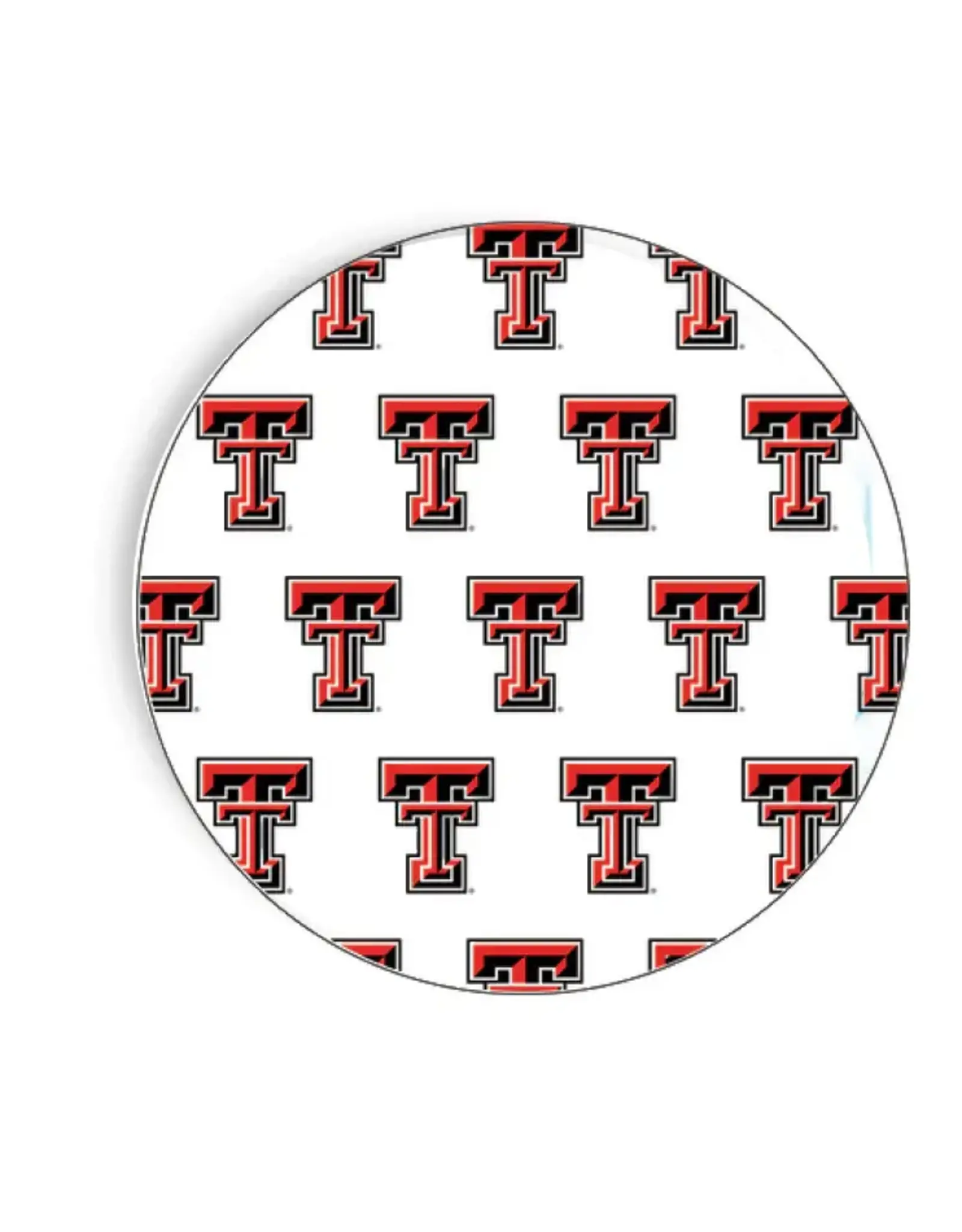 Texas Tech University Repeating Logo 7 Inch Dessert Plate 10 Pack