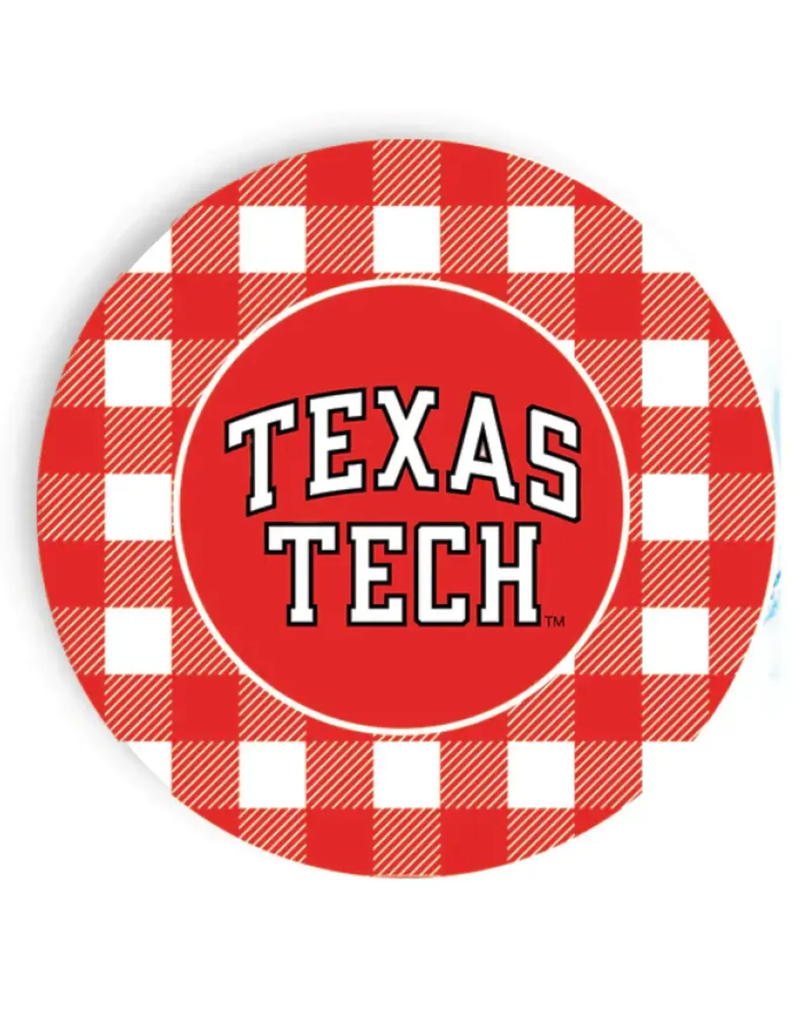 Texas Tech University Checkerboard 9 Inch Dinner Plates 10 Pack