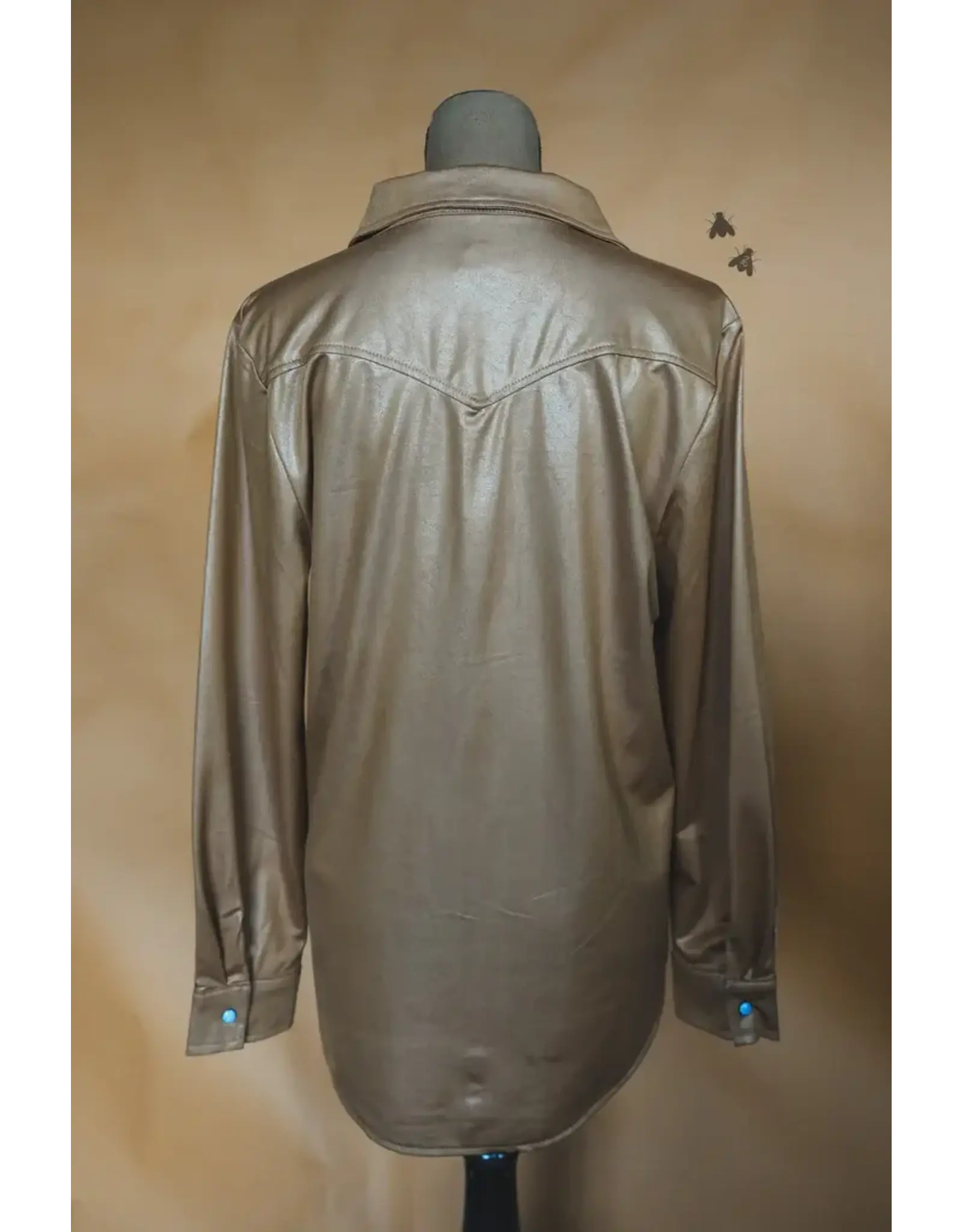 Leather Lux Pearl Snap Shirt