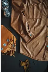 Leather Lux Pearl Snap Shirt