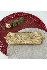 Gilded Rectangle Deer Tray