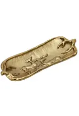 Gilded Rectangle Deer Tray