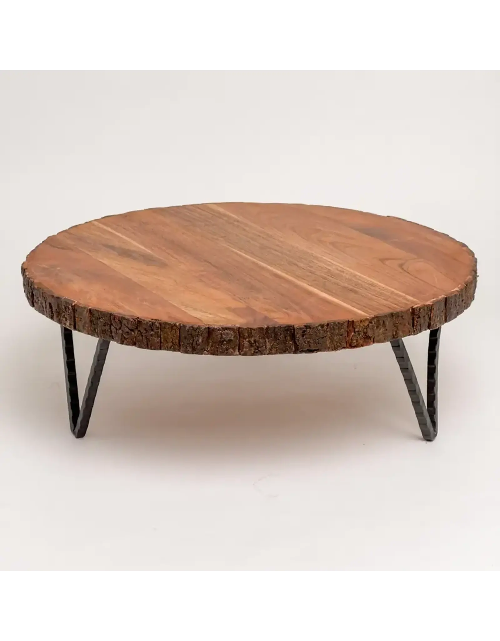 16" Round Bark Edge Cake Plate