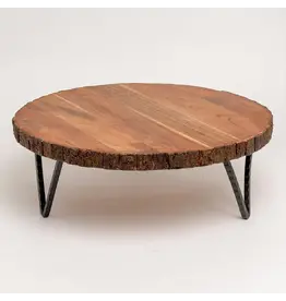 16" Round Bark Edge Cake Plate